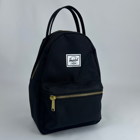 Herschel Supply Company Handbags - Herschel Supply Co. Black Backpack, Gold Zippers. NWOT. Red Stripe Interior. -C-